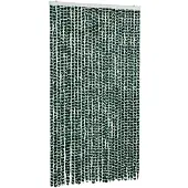 vidaXL Vliegengordijn 118x220 cm chenille groen en wit