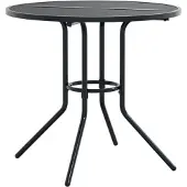 vidaXL Terrastafel rond Ø80x72,5 cm gepoedercoat staal antracietkleur