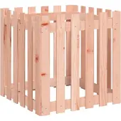 vidaXL Plantenbak met hekontwerp 60x60x60 cm massief douglashout