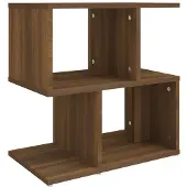 vidaXL Nachtkastje 50x30x51,5 cm bewerkt hout bruin eikenkleur