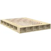 vidaXL Bedframe Sonoma-eikenhout, 140x200 cm, houtvezel
