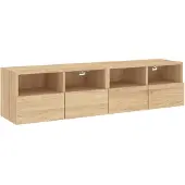 vidaXL Tv-meubels 2 st 60x30x30 cm bewerkt hout sonoma eikenkleurig