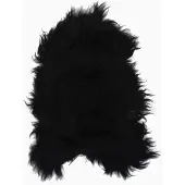 vidaXL Stoelhoes IJslander schapenleer 70x110 cm zwart