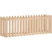 vidaXL Hoge plantenbak met lattenomheining-design, 200x50x70 cm, massief hout, grenen