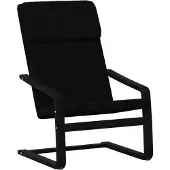 vidaXL Relaxstoel stof zwart