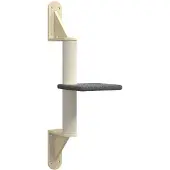 vidaXL Kattenmeubel wandgemonteerd met krabpaal 85,5 cm donkergrijs