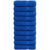 vidaXL Badhanddoeken SOLUND 10 st 600 g/m² 100x150 cm blauw