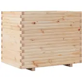 vidaXL Plantenbak 90x60x72,5 cm massief grenenhout