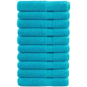 vidaXL Handdoeken SOLUND 10 st 600 g/m² 100x200 cm turquoise