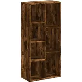 vidaXL Boekenkast 50x25x105 cm bewerkt hout gerookt eikenkleurig