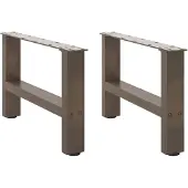 vidaXL Salontafelpoten naturel staal 2 st 50x(30-31) cm staal