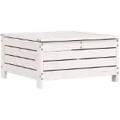 vidaXL Tuinvoetenbank 62x63,5x32 cm massief grenenhout wit