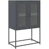 vidaXL Hoge kast, antraciet, 68x39x107 cm, staal