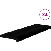 vidaXL Traptreden 4 st 80x30x2 cm massief eikenhout bruin-zwart