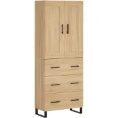 vidaXL Hoge kast 69,5x34x180 cm bewerkt hout sonoma eikenkleurig