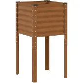 vidaXL Plantenbak 45x45x88 cm weerbestendig staal