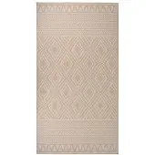 vidaXL Buitenkleed met patroon platgeweven 80x150 cm bruin