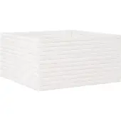 vidaXL Plantenbak 90x90x46 cm massief grenenhout wit