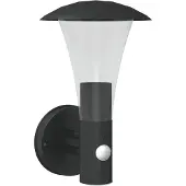 vidaXL Buitenwandlamp met bewegingssensor, zwart, roestvrij staal