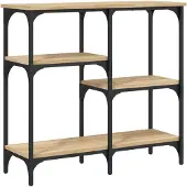 vidaXL Consoletafel Sonoma Eiken 80x29x75 cm Bewerkt Hout