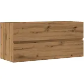 vidaXL Wastafelkast 100x38,5x45 cm bewerkt hout artisanaal eikenkleur