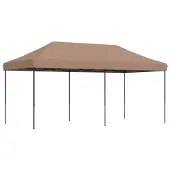 vidaXL Partytent, inklapbaar, pop-up model, bruin, 580x292x315 cm