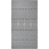 vidaXL Buitenkleed met patroon platgeweven 80x150 cm blauw