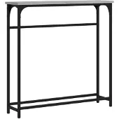 vidaXL Wandtafel 75x19,5x75 cm bewerkt hout grijs sonoma eikenkleurig