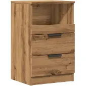 vidaXL Nachtkastje 40x36x65 cm bewerkt hout artisanaal eikenkleurig
