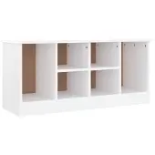vidaXL Schoenenbankje ALTA 100x35x45 cm massief grenenhout wit