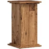 vidaXL Plantenstandaard 33x33x60 cm bewerkt hout oud houtkleurig