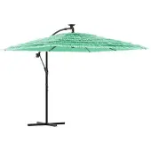 vidaXL Parasol met stalen paal 246x246x230 cm groen