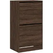 vidaXL Schoenenkast met 2 klaplades 60x42x108 cm bruin eikenkleur
