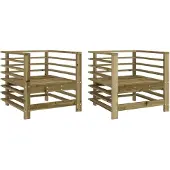 vidaXL Tuinstoelen 2 st geïmpregneerd hout