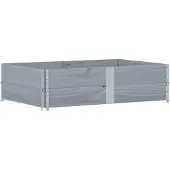 vidaXL Plantenbak 150x100 cm massief grenenhout grijs