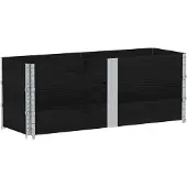 vidaXL Plantenbak 150x50 cm massief grenenhout zwart