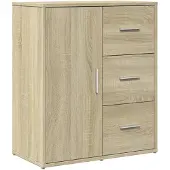 vidaXL Dressoir Sonoma-eikenhout, 60x31x70 cm, houtvezel