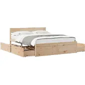 vidaXL Bedframe zonder matras massief grenenhout 140x200 cm