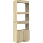 vidaXL Hoge kast 63x33x180 cm bewerkt hout sonoma eikenkleurig
