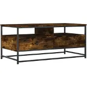 vidaXL Salontafel, gerookt eikenfineer, 100x51x45 cm, houtvezelplaat