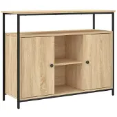vidaXL Dressoir Sonoma Eiken 100x35x80 cm Bewerkt Hout