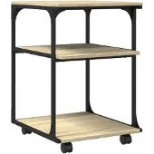 vidaXL Printerkastje 3-laags 43x48x64 cm bewerkt hout sonoma eiken