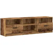 vidaXL Tv-meubel 150x33,5x45 cm bewerkt hout oud houtkleurig