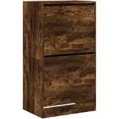vidaXL Schoenenkast met 2 klaplades 60x42x108 cm gerookt eikenkleurig