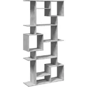 vidaXL Boekenkast 92x29x188 cm bewerkt hout betongrijs