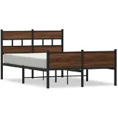 vidaXL Bedframe zonder matras, bruin eikenhout, 120x200 cm, houtvezel