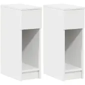 vidaXL Nachtkastjes 2 st met lade 20x36x60 cm wit