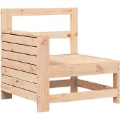 vidaXL Tuinbank met armleuning 69x62x70,5 cm massief grenenhout