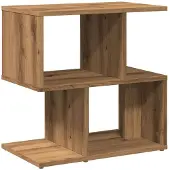 vidaXL Nachtkastje 50x30x51,5 cm bewerkt hout artisanaal eikenkleur
