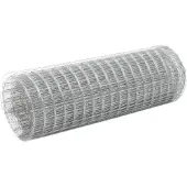 vidaXL Gaashek, verzinkt staal, 10x0,5 meter, zilverkleurig